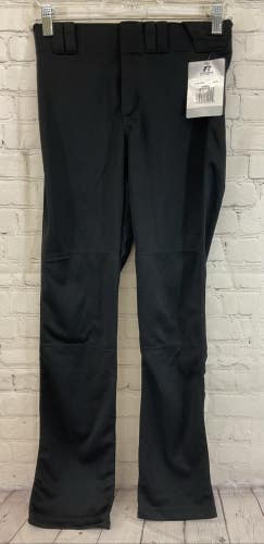 Russell Athletic 234DBBK Youth's 100% Polyester Baseball Pants Black Large
