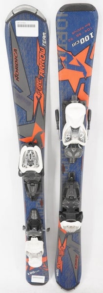 Nordica Team Fire Arrow Kids Skis with Bindings - 100 cm Used