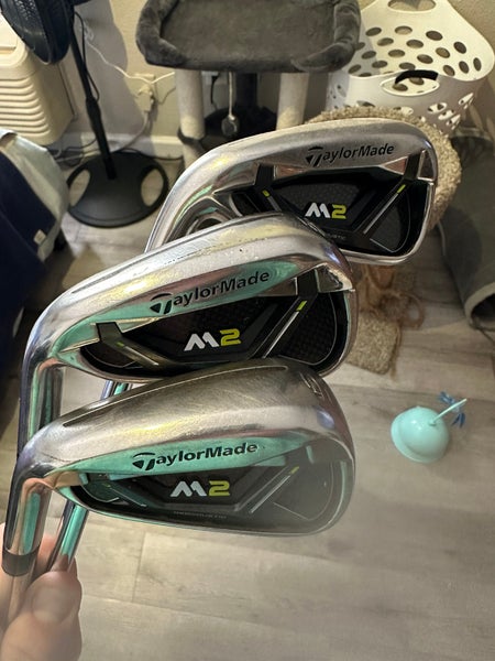 Men's 2019 TaylorMade M2 Left Hand Iron Set Stiff Flex Steel Shaft (Used)
