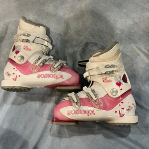 Mondo 21.5 Kid's Rossignol Fun Girl All Mountain Ski Boots (Used)
