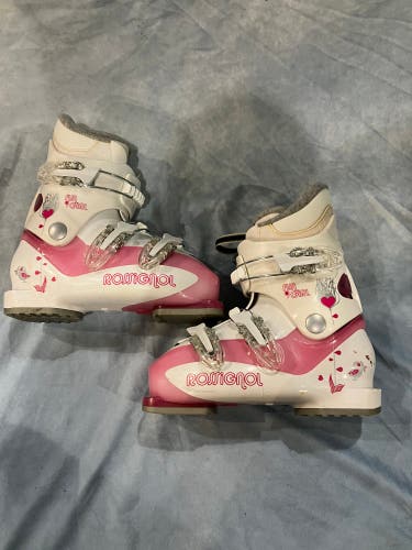 Mondo 21.5 Kid's Rossignol Fun Girl All Mountain Ski Boots (Used)