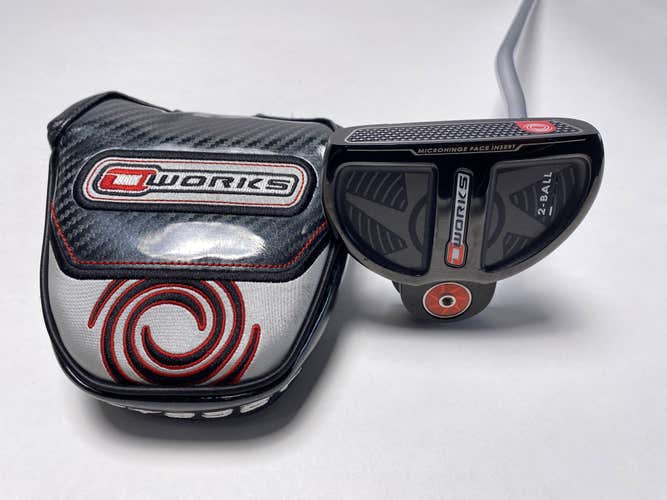 Odyssey O-Works 2-Ball Black MicroHinge Putter 34.5" Mens RH HC NEW