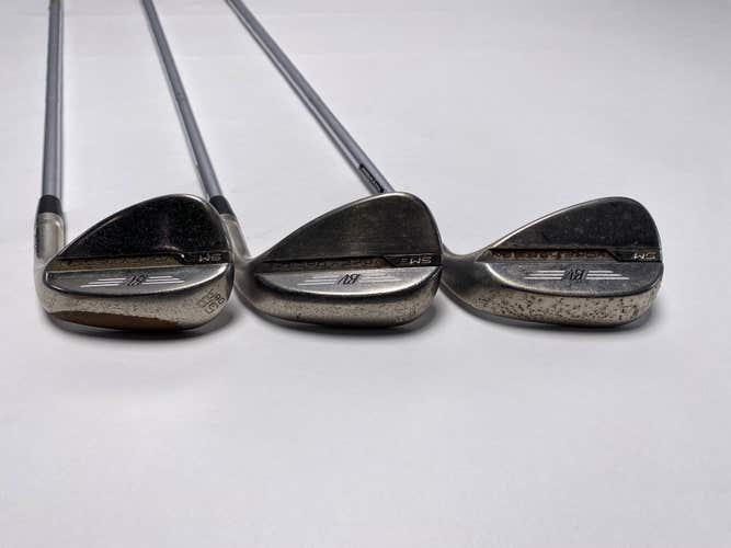 Titleist Vokey SM8 Brushed Steel Wedge Set 50* 8 | 54* 10 | 58* 8 Mens RH- +1"
