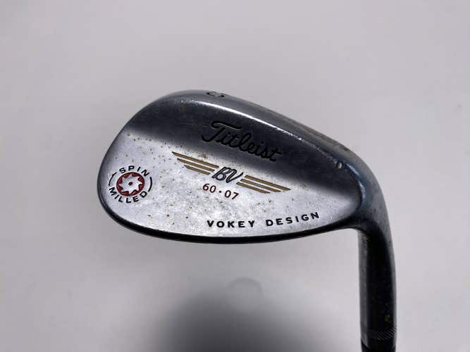 Titleist Vokey Spin Milled Chrome 2009 Lob Wedge LW 60* 7 Wedge Mens RH