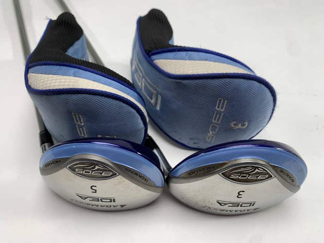 Adams Idea A3 OS 3 & 5 Fairway Wood Set 15* 18* Idea Womens 50g Ladies RH HC