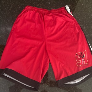 Team 91 MD Lacrosse Shorts (Red, Adult L)