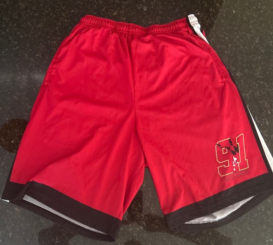 Team 91 MD Lacrosse Shorts (Red, Adult L)