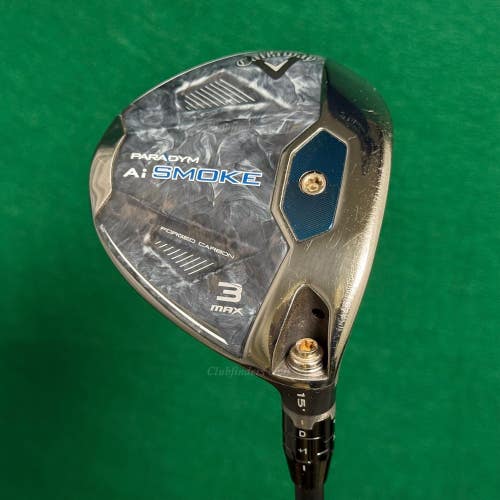 Callaway Paradym Ai Smoke Max 15 Fairway 3 Wood Tensei AV Series 75 Extra Stiff
