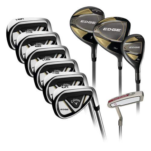 LEFT HANDED CALLAWAY 2021 EDGE 10-PIECE SET COMPLETE SET CALLAWAY EDGE GRAPHITE/EDGE STEEL