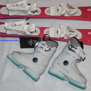 NEW 70cm kids girls Skis ELAN size adjustable bindings + Roxa Jade 15.5 mondo boots 2026