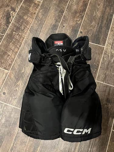 Men's Senior Small CCM Tacks AS-V Hockey Pants Breezers Black (Used 1 Season)