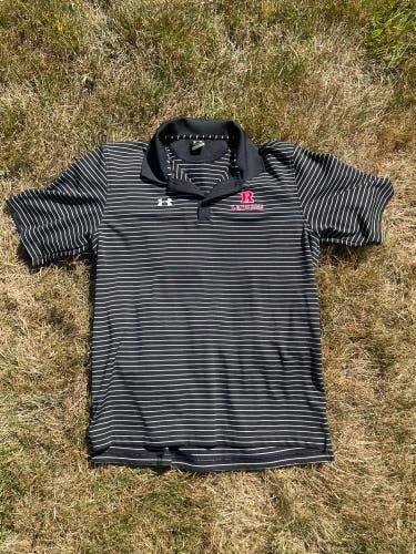 Rutgers Lacrosse under Armour polo shirt large