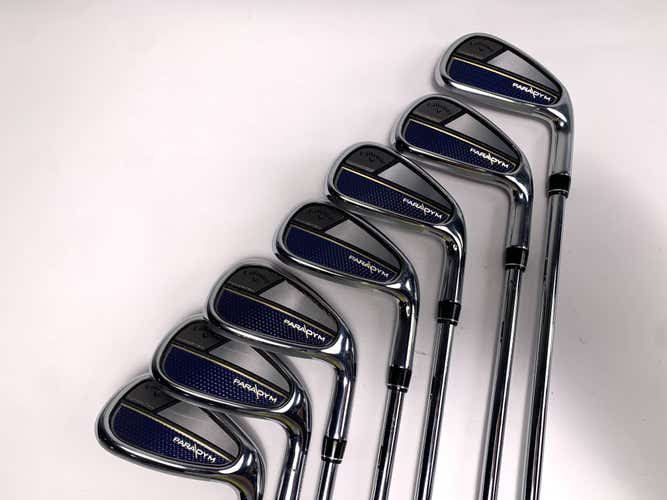 Callaway Paradym Iron Set 5-PW+AW True Temper Elevate MPH Stiff Steel Mens RH