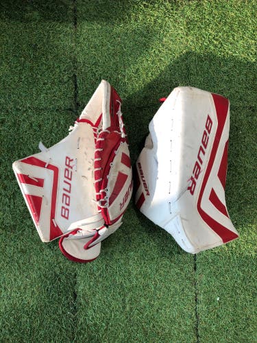 Junior Bauer Supreme One.7 Goalie Glove & Blocker Regular (Used)