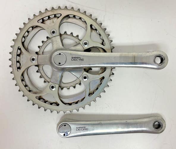 Vintage Shimano Deore FC-MT60 175mm 50/44/28 Silver Aluminum Triple Crankset