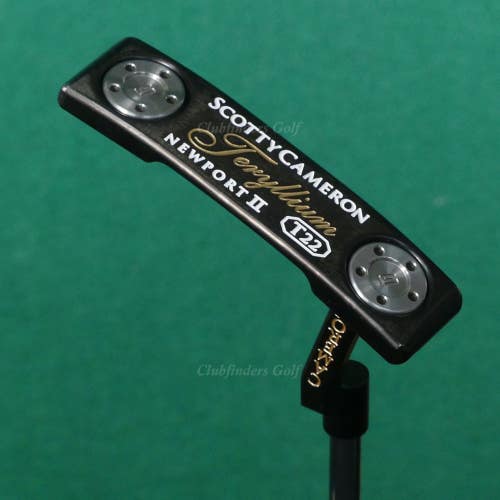 Scotty Cameron Teryllium T22 Newport II Plumbers-Neck 34" Putter Golf Club w/ HC