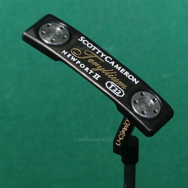 Scotty Cameron Teryllium T22 Newport II Plumbers-Neck 34" Putter Golf Club w/ HC