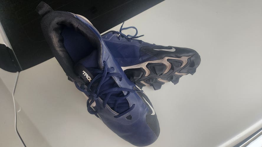 Blue Men's Size M 11.5 (W 12.5) Adult Nike Low Top Molded Cleats (Used)