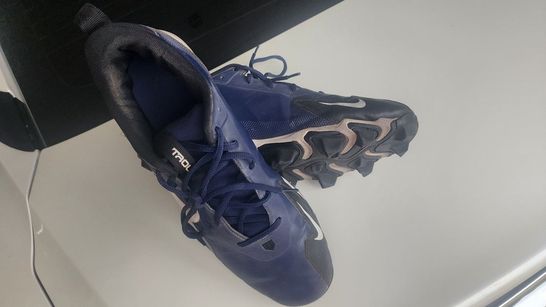 Blue Men's Size M 11.5 (W 12.5) Adult Nike Low Top Molded Cleats (Used)