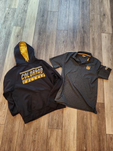 Colorado College Polo Shirt and Hooded Sweatshirt Combo