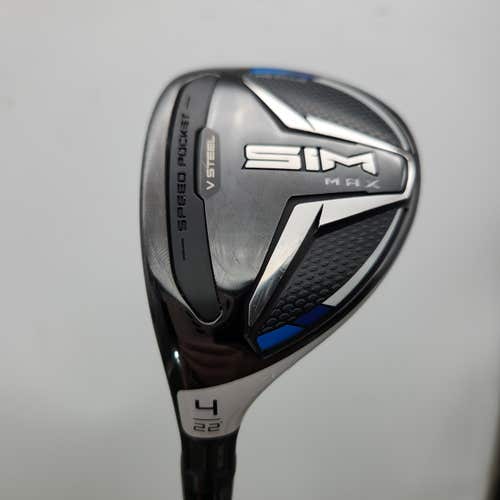 LEFTY 2020 TAYLORMADE SIM MAX 4 HYBRID 22* XSTIFF MITSU TENSEI DEMO