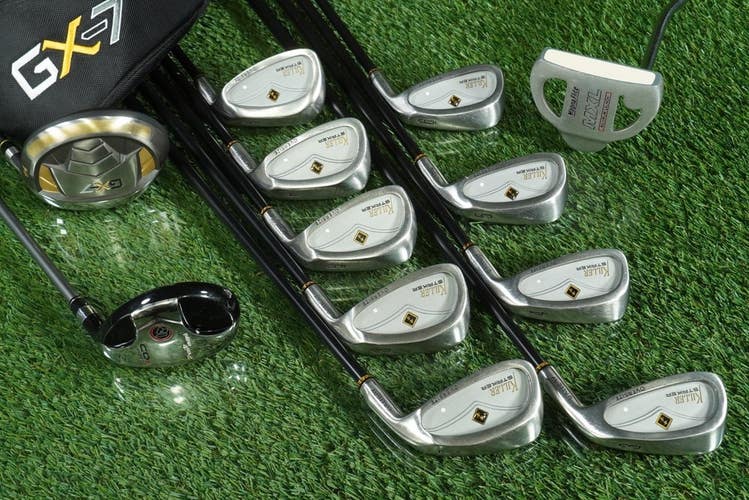 KILLER STRIKER 12pc. MENS STARTER SET 3-PW,SW,1W,2H,PUTTER REGULAR FLEX RH ~ WOW