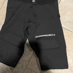 New out of box Winnwell Compression Shorts with Velcro for socks, cup included