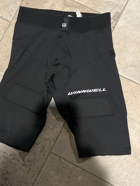 New out of box Winnwell Compression Shorts with Velcro for socks, cup included