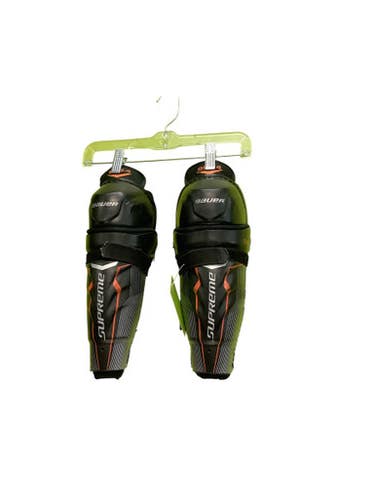 Used Bauer SUPREME Junior Shin Guards Black 10" 11686-S000045679