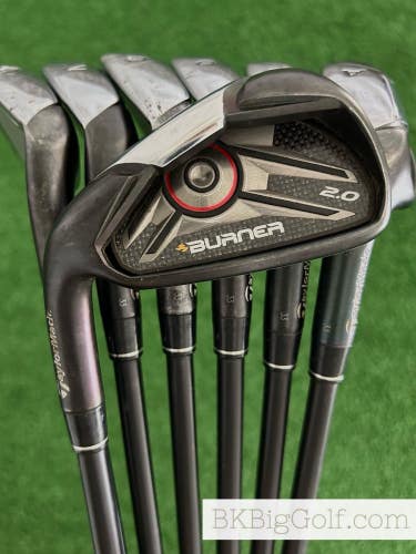 LH Taylormade Burner 2.0 Black Iron Set 5-A / Superfast 65 M Flex Senior