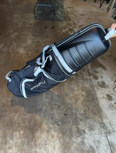Maxfli Hybrid Golf Club Travel Cover Bag Roller Black Collapsible W/ Pockets