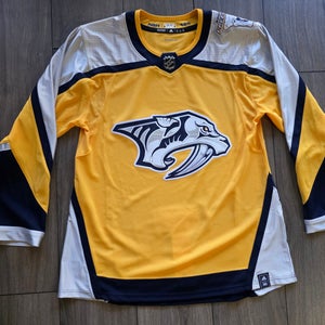 Nashville Predators Reverse Retro 1.0 Authentic Adidas Aeroready Jersey NWOT 50