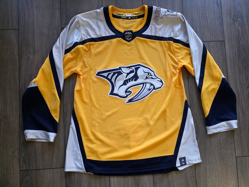 Nashville Predators Reverse Retro 1.0 Authentic Adidas Aeroready Jersey NWOT 50