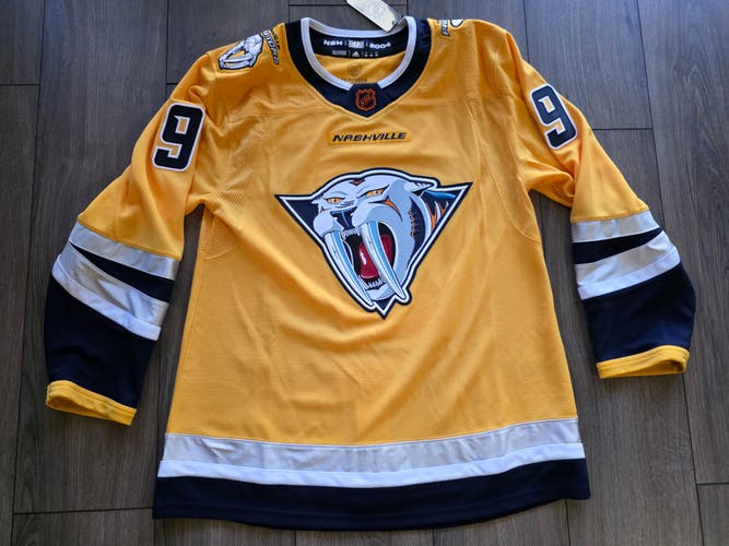 Nashville Predators Reverse Retro 2.0 Adidas Forsberg Jersey NWT 50
