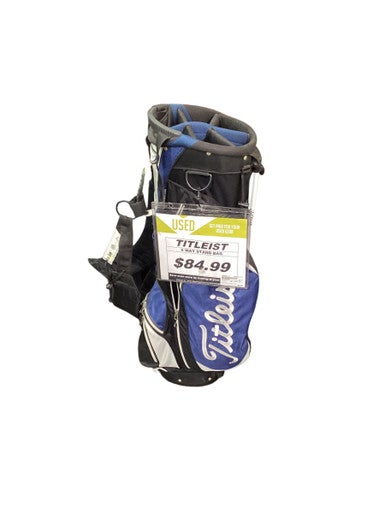 Used Titleist 6 WAY STAND BAG Mens Stand Bag Black And Navy Blue 11347-S000255173