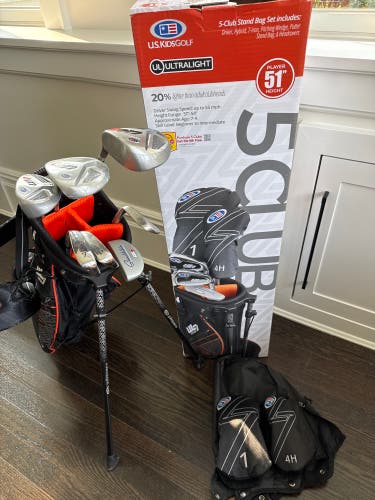 US Kids Golf  Right Handed Clubs UL (Full Set) 7 Pieces (Used 1x) 51”