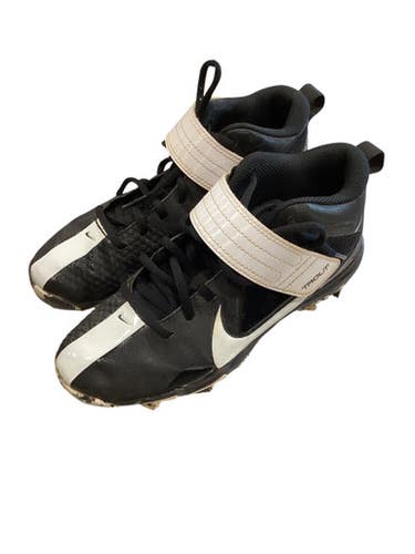 Used Nike TROUT BASEBALL CLEATS BB/SB Cleats Black Junior 04.5 11884-S000052423