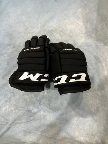 Black Junior CCM Jetspeed FT455 Gloves 12" (Used)