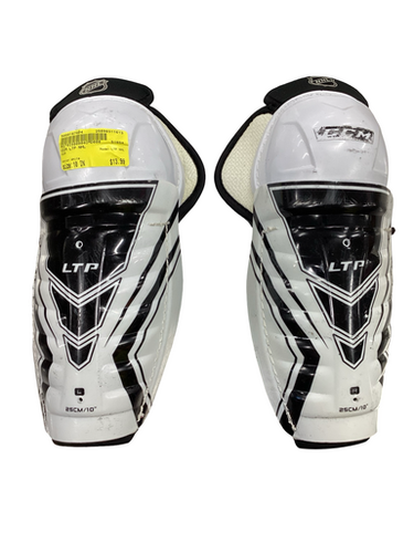 Used CCM LTP NHL Youth Shin Guards White 10" 11613-S000167604