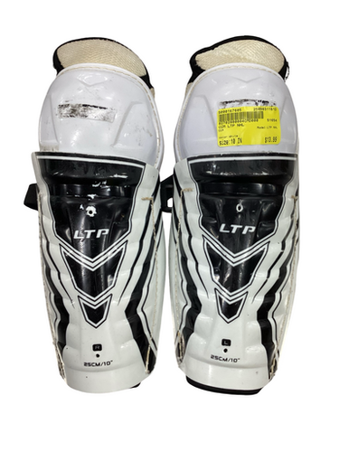 Used CCM LTP NHL Youth Shin Guards White 10" 11613-S000167605