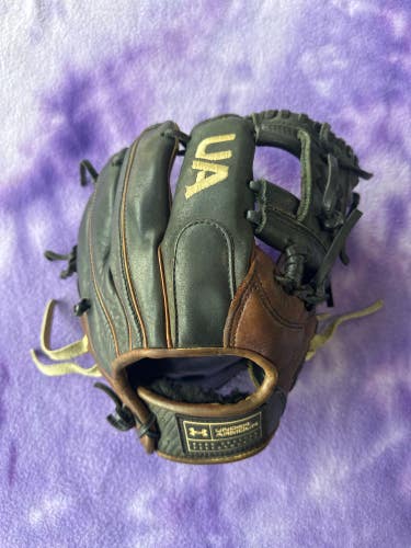 Black Under Armour Genuine Pro RH Infield Baseball Glove 11.5" (Used)
