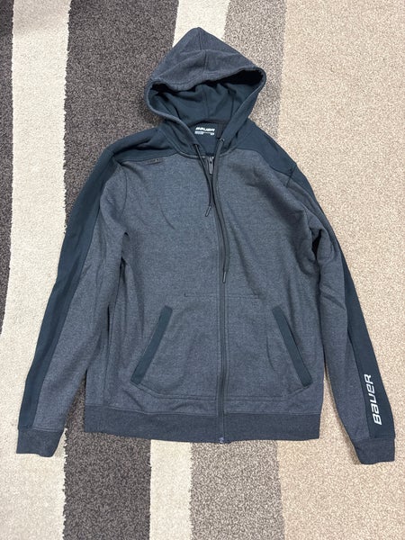 Bauer NWOT gray/black zip up hoodie Men’s size small