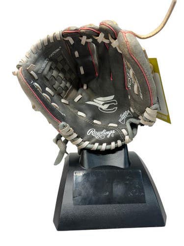 Used Rawlings SCSB100P RH Throw Fastpitch Gloves Grey And Pink 10" 11835-S000197194
