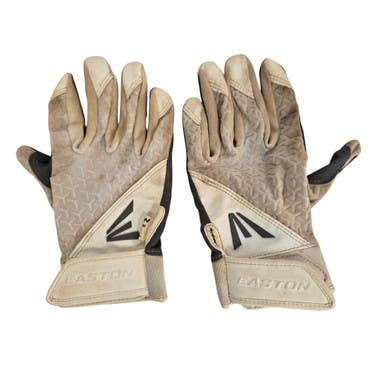 Used Easton BB/SB Batting Gloves White MD 11406-S000106814