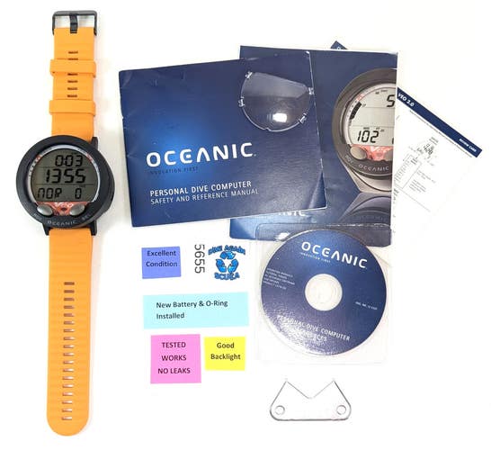 Oceanic Veo 2.0 Scuba Dive Wrist Computer Diving Air & Nitrox EXCELLENT!   #5665
