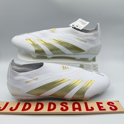 Adidas Predator Elite Laceless FG Soccer Cleats White Gold IF6448 Men’s Sz 9 NWT
New Without Box