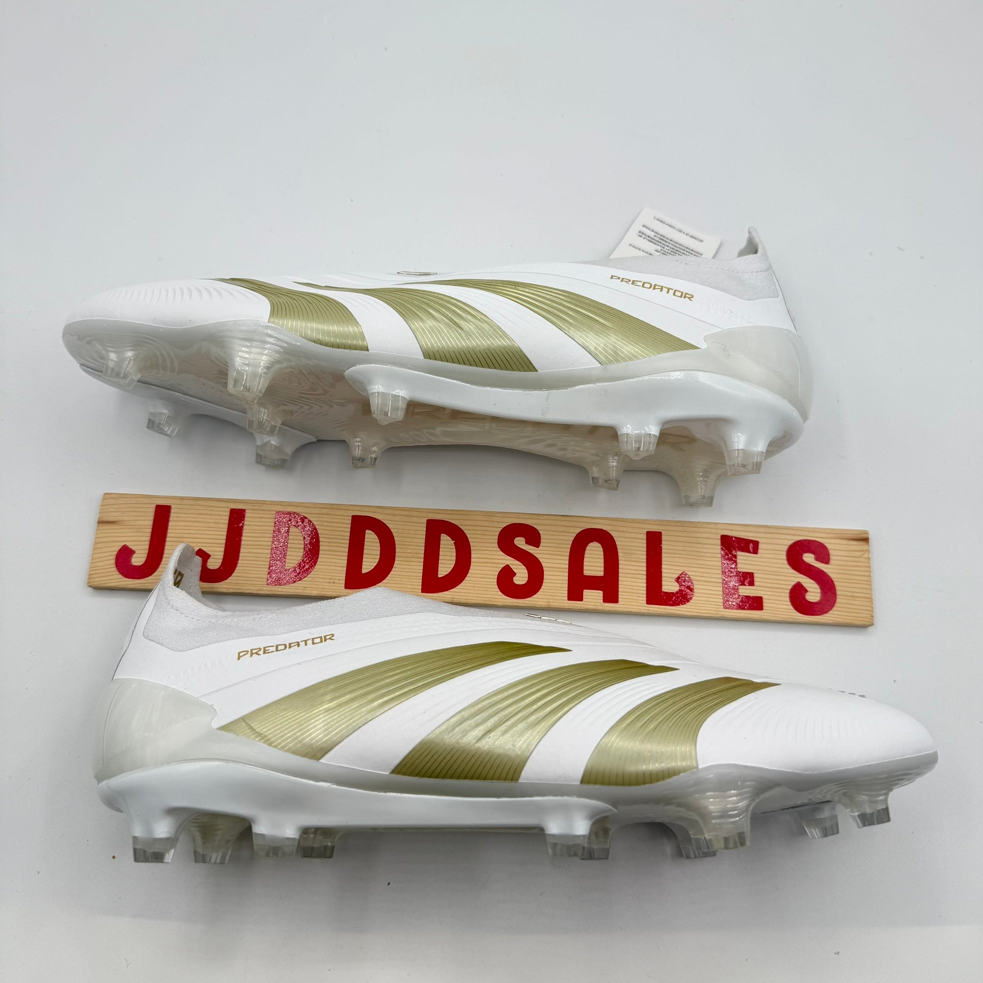 Adidas Predator Elite Laceless FG Soccer Cleats White Gold 