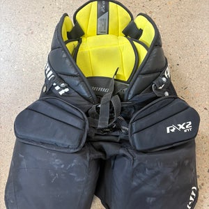 Black Intermediate Medium/Large Warrior Ritual X2 Hockey Goalie Pants (Used)