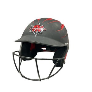 Used BoomBah BLK HELMET Batting Helmet w/Mask Black One Size 11834-S000040238