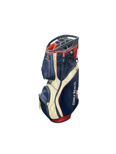Used Sun Mtn PEBBLE BEACH Mens Cart Bag White/Royal/Red 11834-S000040271